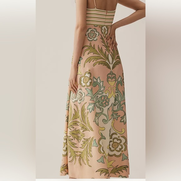 Anthropologie LA MAISE Lucia Linen Blend Maxi Dress Size S Boho Resort NWT - Picture 2 of 14